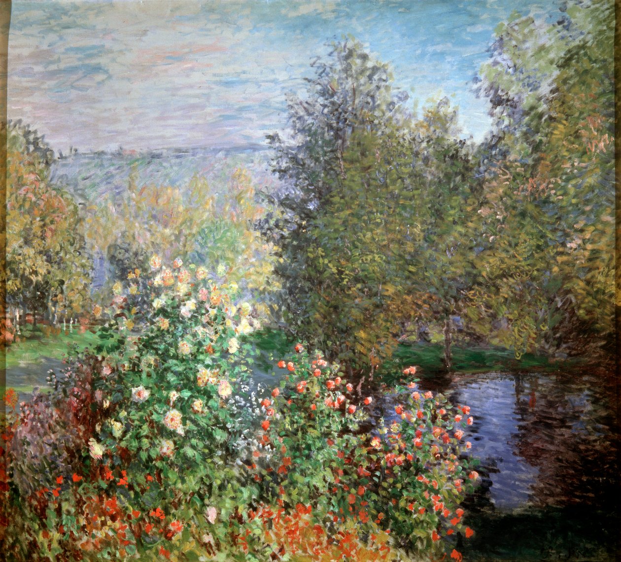 A kert sarka Montgeronban, 1876. alkotó: Claude Monet