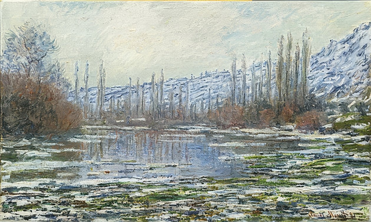 Az olvadás Vétheuilban. 1880 alkotó: Claude Monet