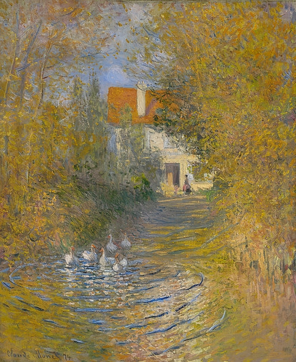 A libák. 1874 alkotó: Claude Monet