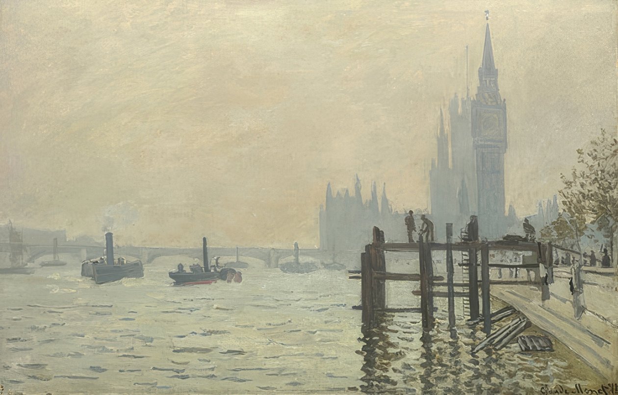 A Temze Westminsterben. 1871 körül alkotó: Claude Monet
