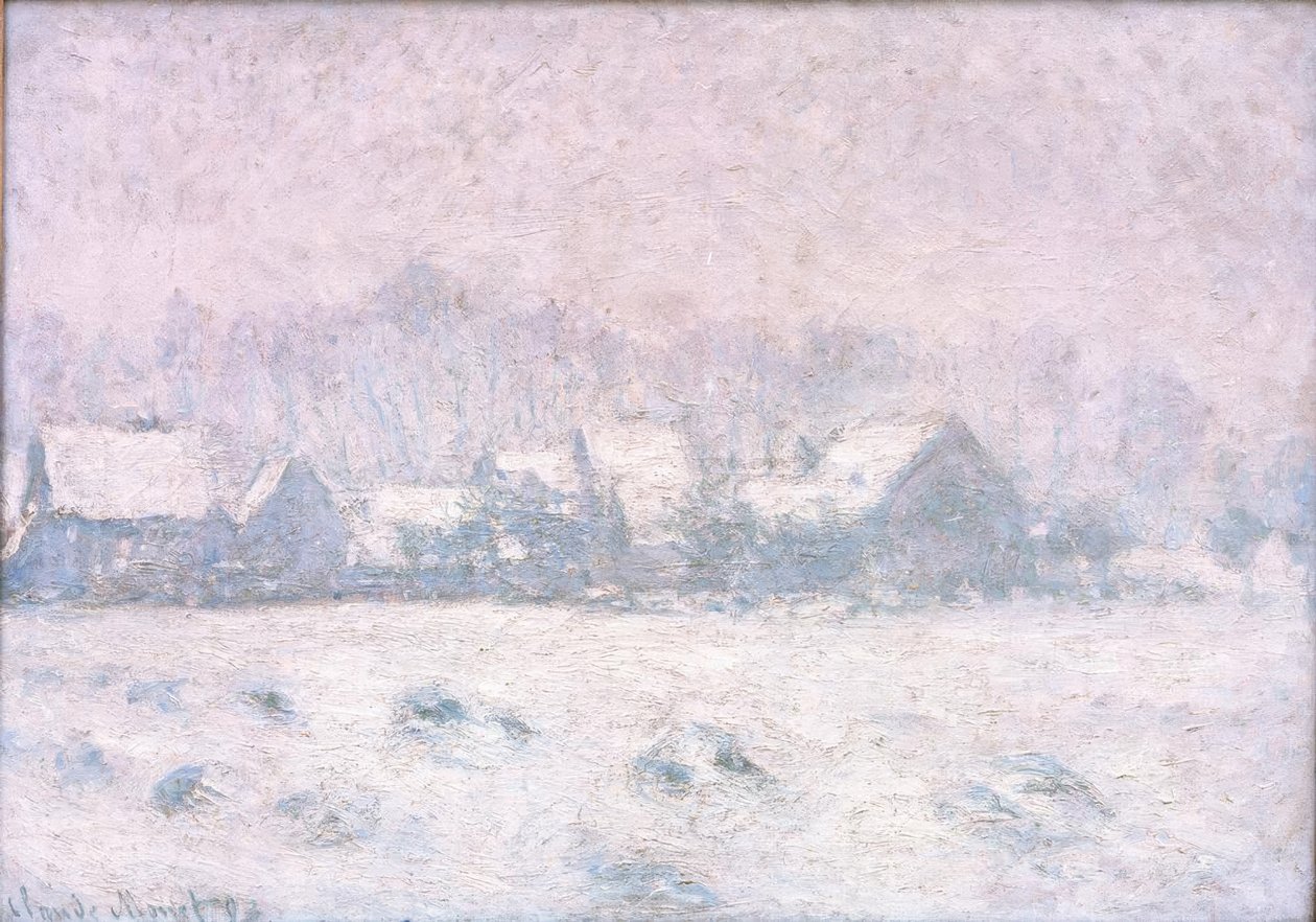 Hóeffektus Givernyben (Schnee Givernyben) alkotó: Claude Monet