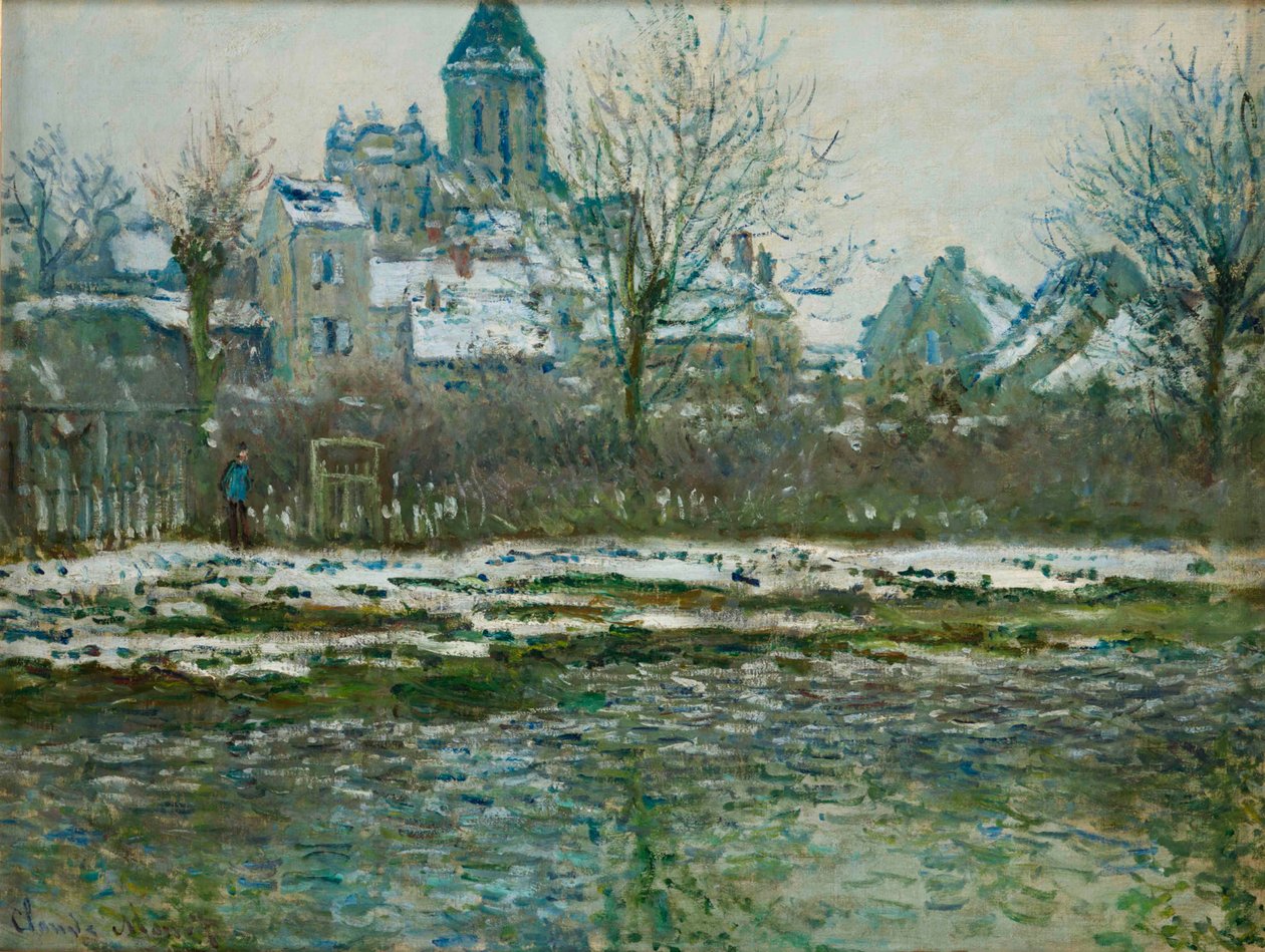 A hó hatása a Vétheuil vagy a Vétheuil templomban, 1878-1879. alkotó: Claude Monet