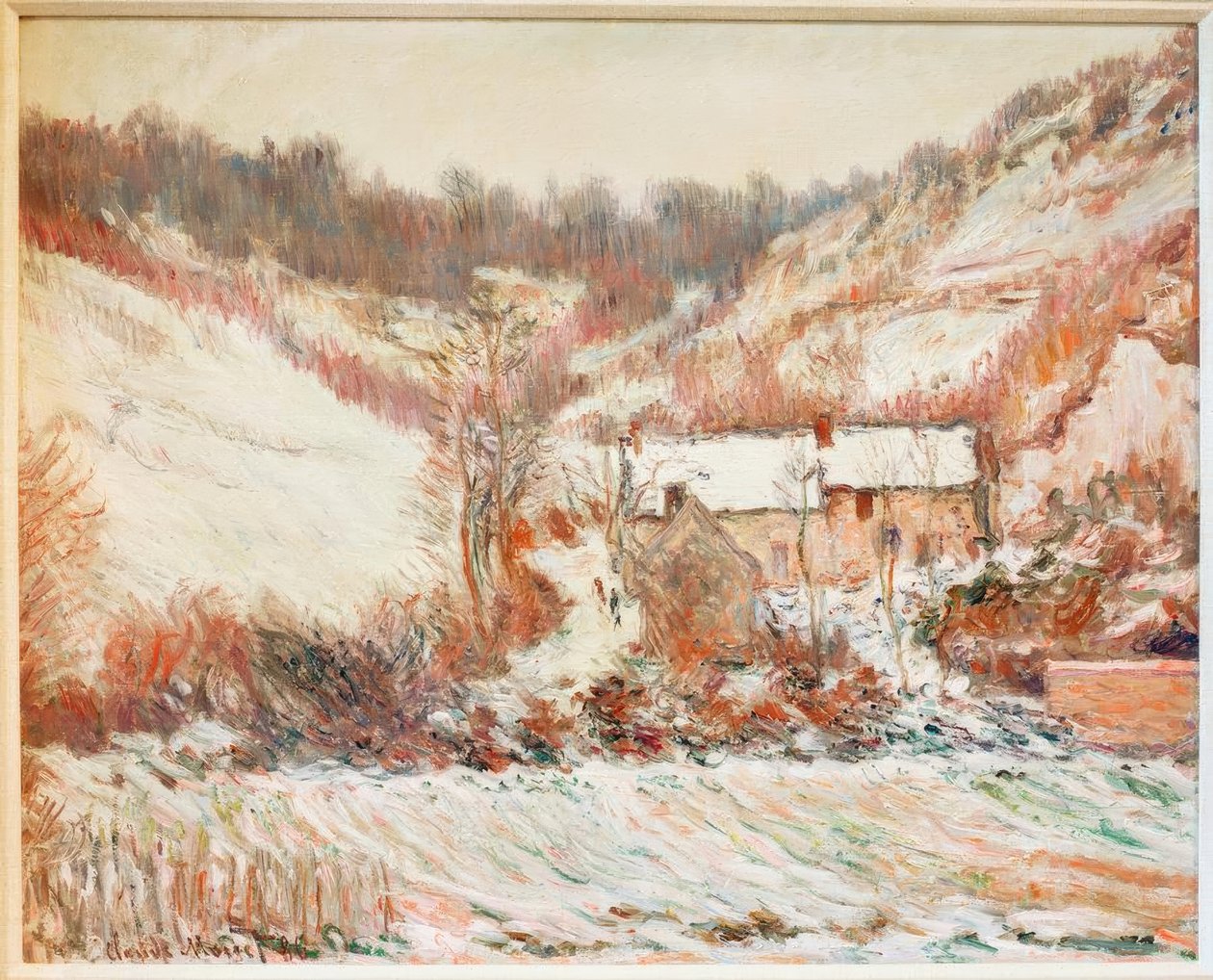 Effet du neige à Falaise (Havas hangulat Falaise-ban) alkotó: Claude Monet