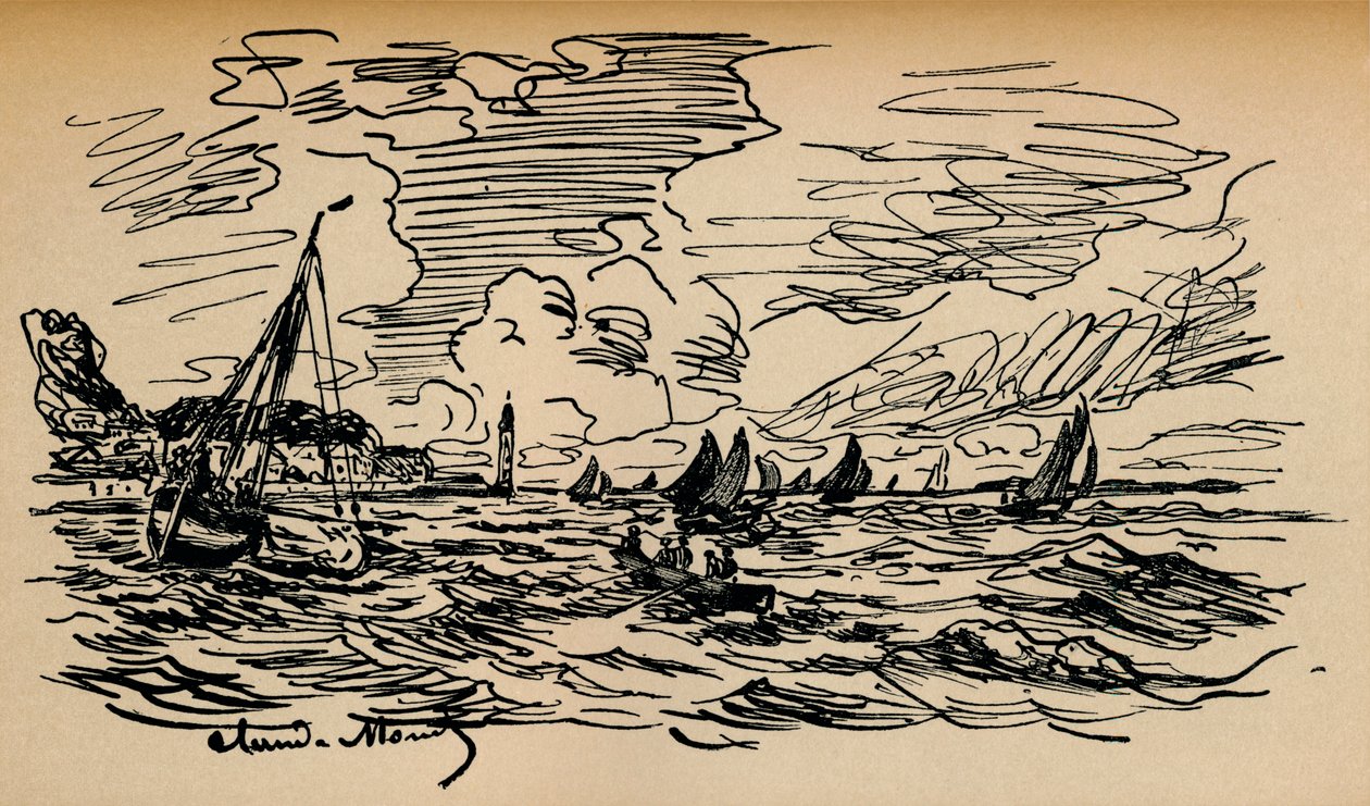A Szajna torkolata Honfleurben, 1865 alkotó: Claude Monet