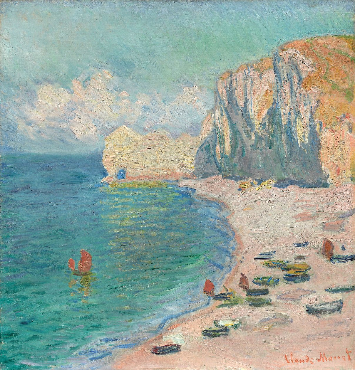 Étretat: A tengerpart és a Falaise d