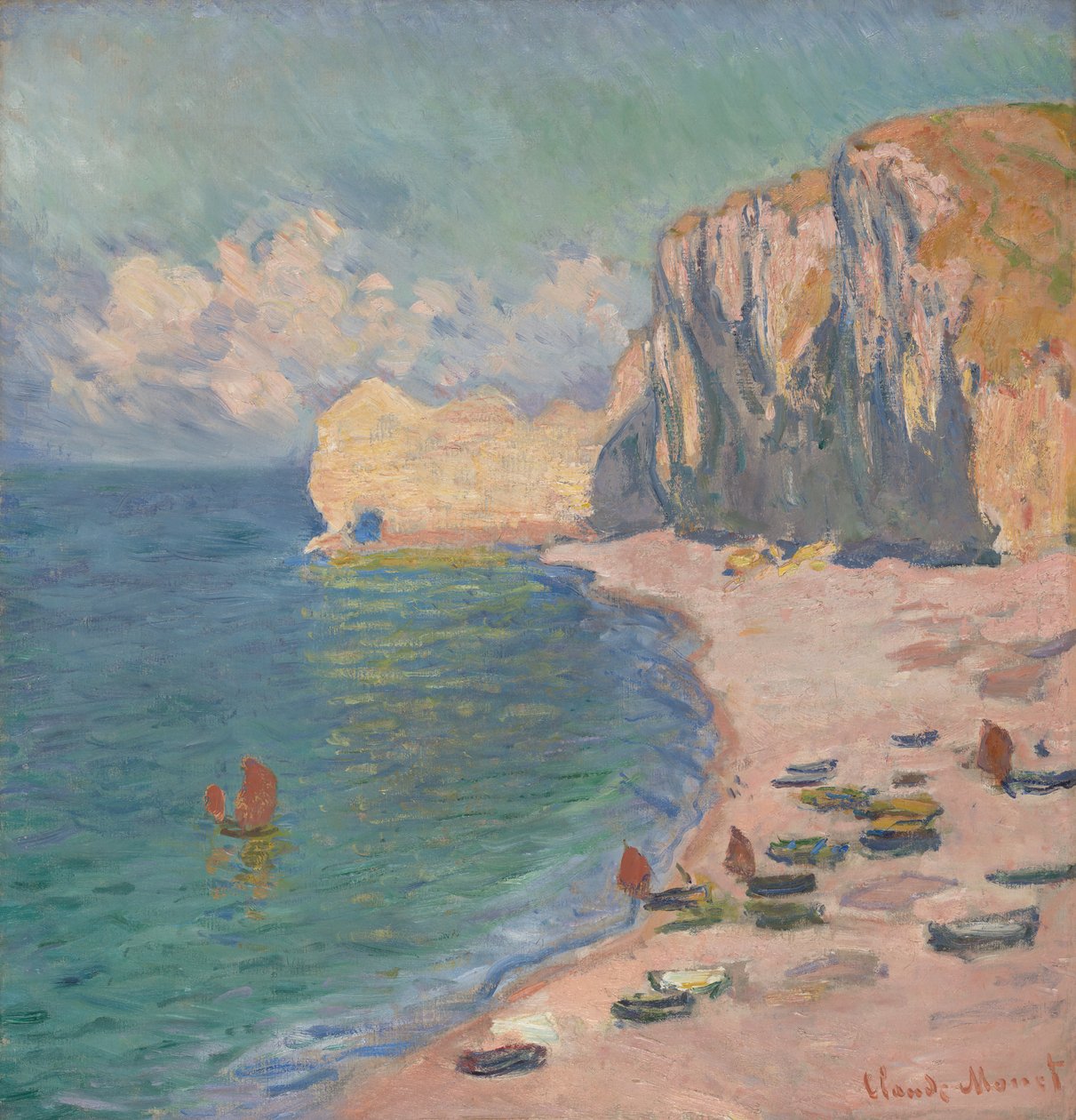 Étretat: A tengerpart és a Falaise d