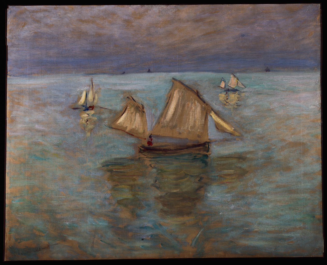 Halászhajók Pourville-ben, 1882 alkotó: Claude Monet