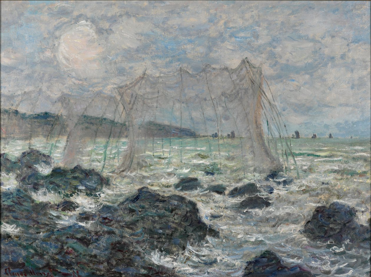 Halászhálók Pourville -ben alkotó: Claude Monet