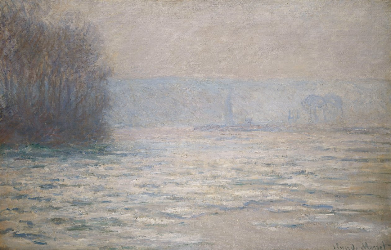 Áradások a Szajnán Bennecourt közelében; Debacle, La Seine pres Bennecourt, 1893 alkotó: Claude Monet