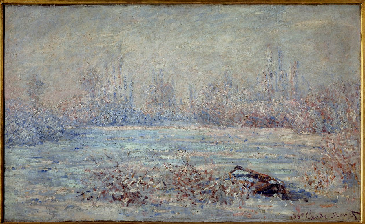 Fagy Vetheuil közelében 1880-ban Claude Monet festménye (1840-1926) 1880 Dim. 0,61 x 1 m. Párizs, Musee d