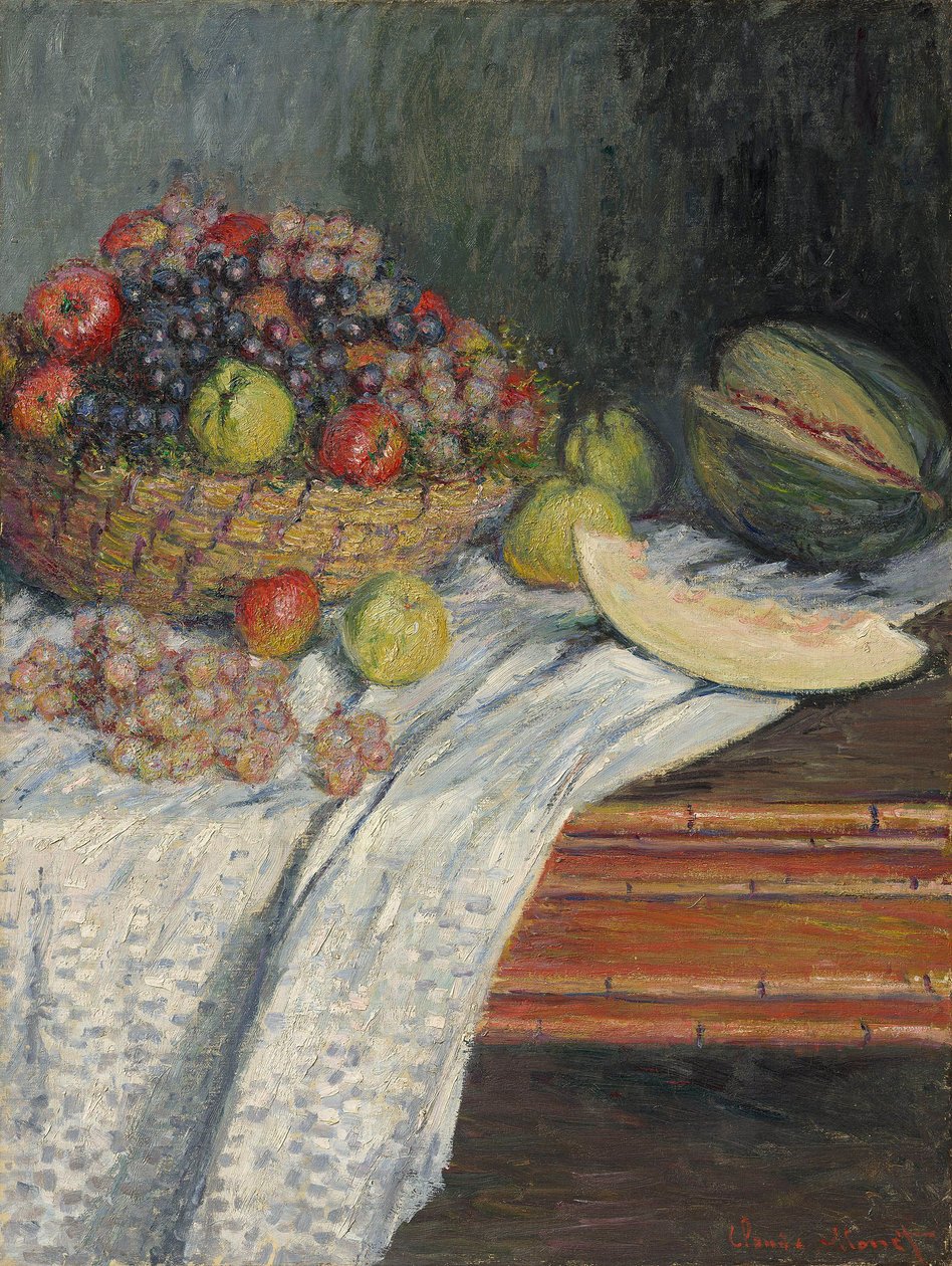 Német: Csendélet spanyol dinnyével Csendélet mézédes dinnyével alkotó: Claude Monet