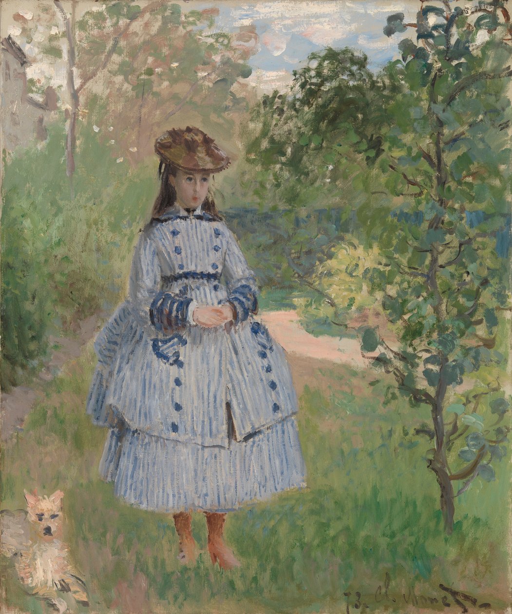 Lány kutyával alkotó: Claude Monet