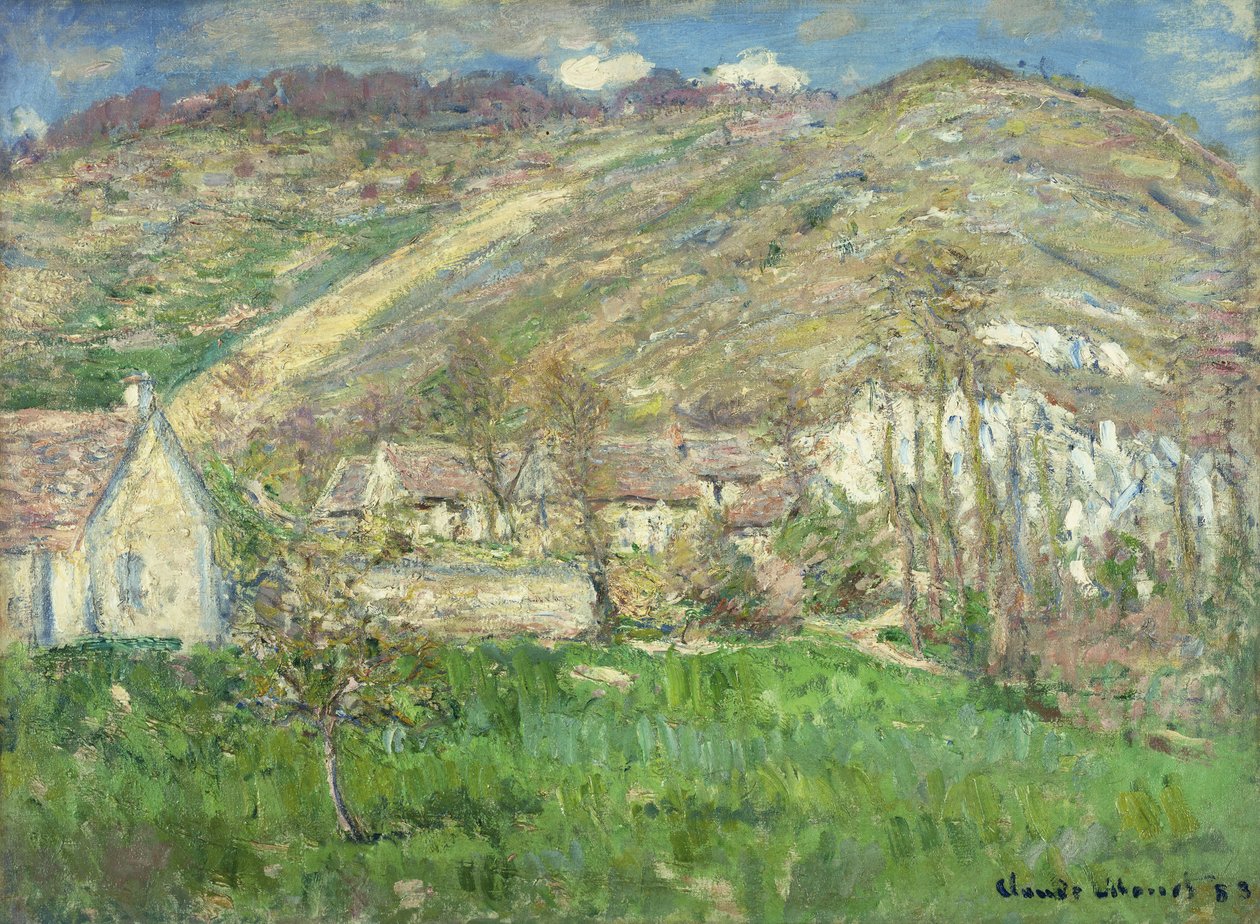 Hamlet a sziklákban Giverny közelében; Hameau de Falaises pres Giverny, 1885 alkotó: Claude Monet