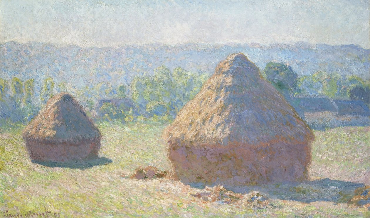 Szénakazal az esti napon, 1891 alkotó: Claude Monet