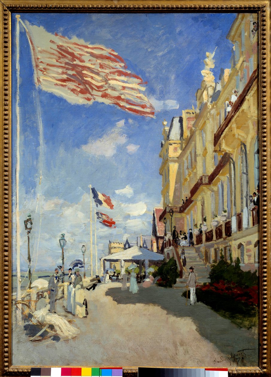 Hotel des Roches Noires Trouville-ben. Claude Monet festménye (1840-1926) alkotó: Claude Monet