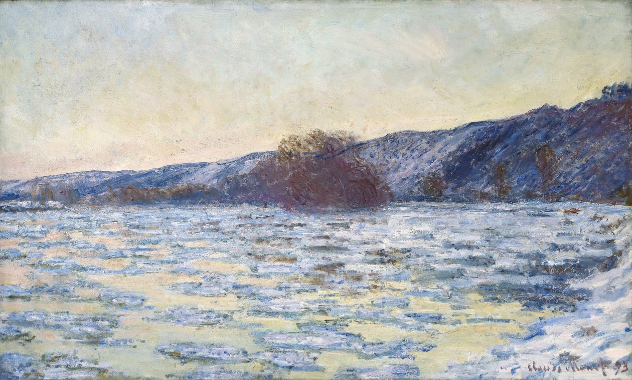 Jégtáblák szürkületkor alkotó: Claude Monet