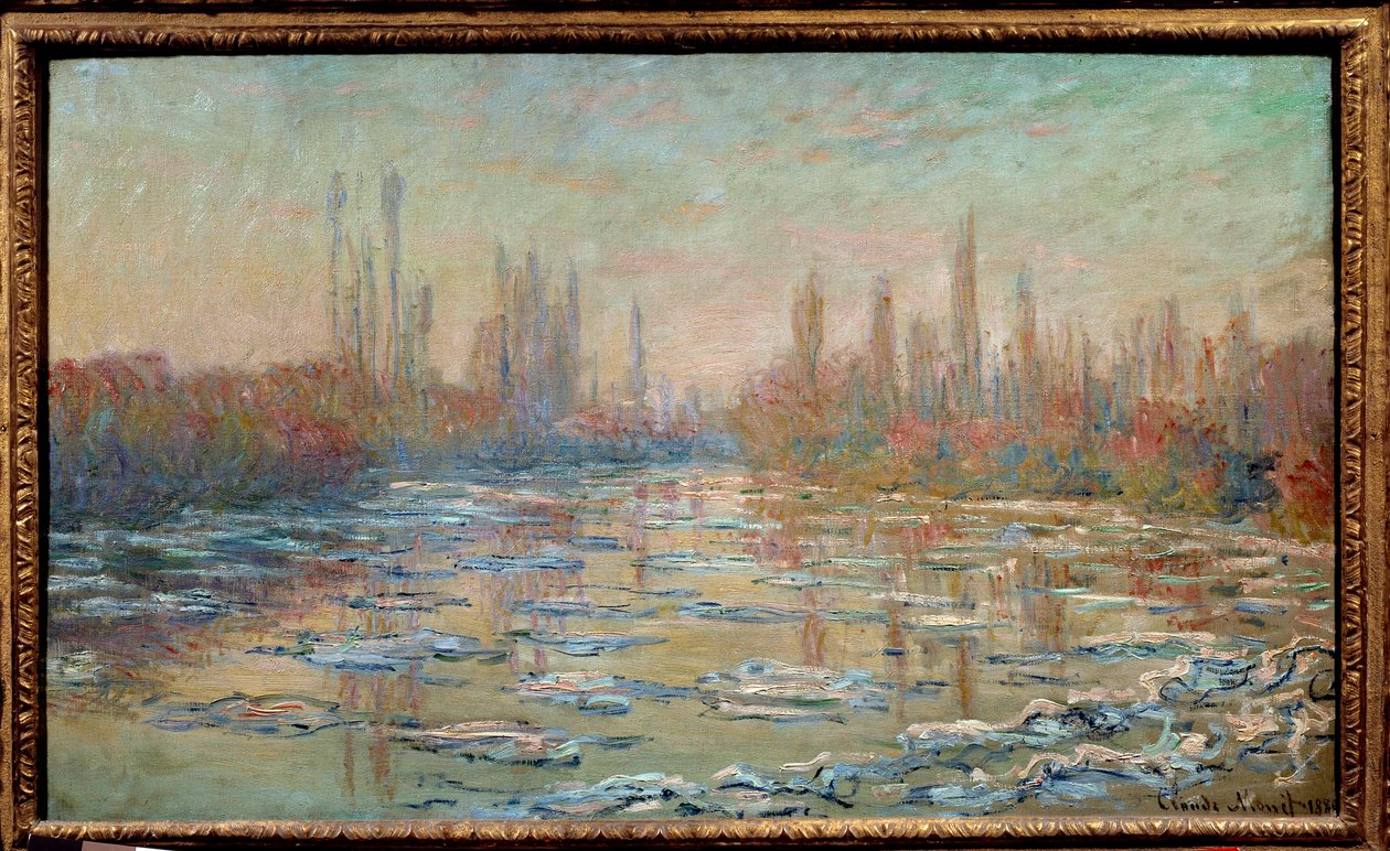 Fagylalt vagy bukta a szajnán. Claude Monet festménye (1840-1926) alkotó: Claude Monet
