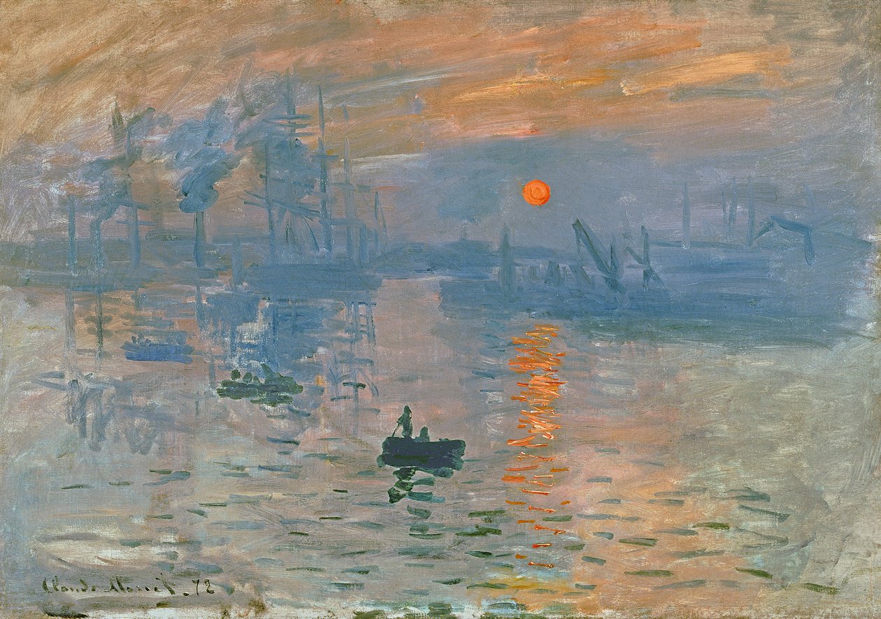 Nyomtatás, Sunrise Print, felkelő nap, 1872 alkotó: Claude Monet
