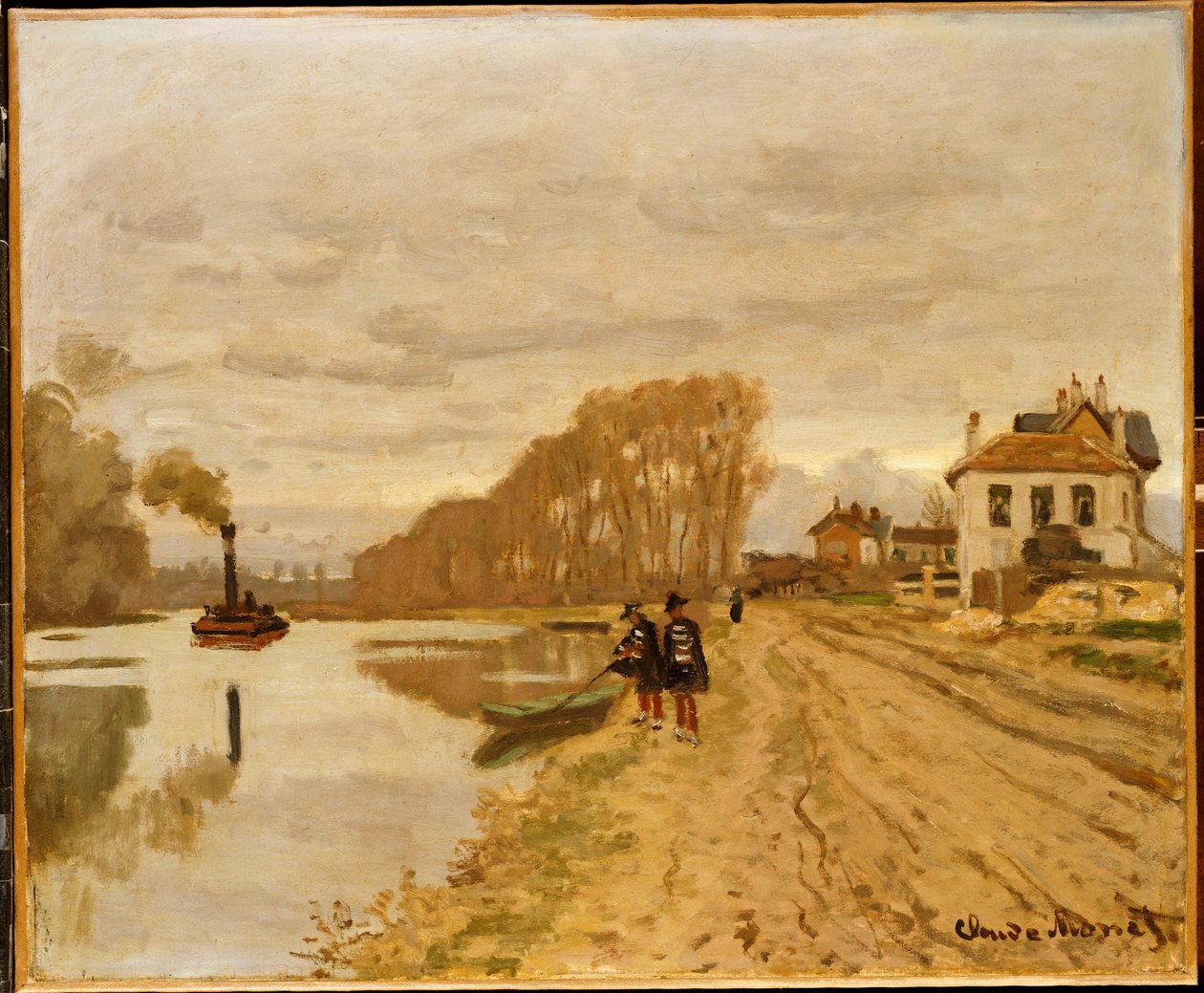 A Flanant Gárda gyalogosai a vízen alkotó: Claude Monet