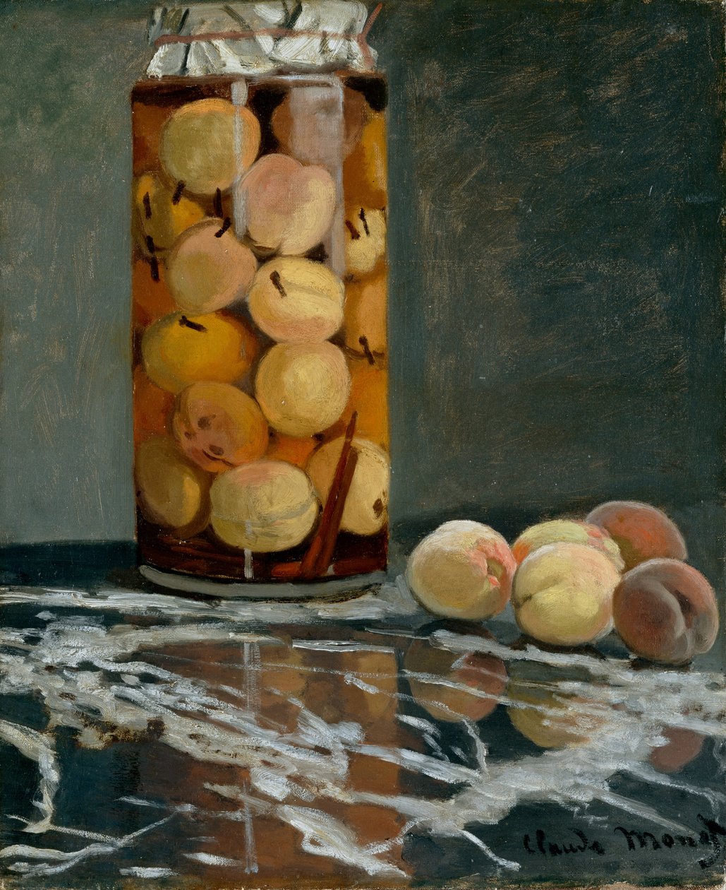 Őszibarack üveg, 1866 körül alkotó: Claude Monet