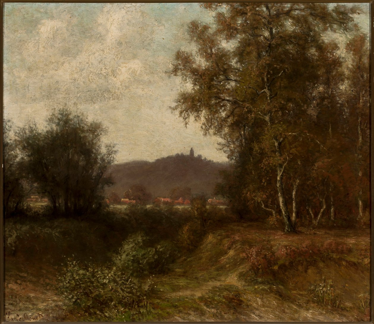 Fákkal tarkított vidéki táj alkotó: Claude Monet