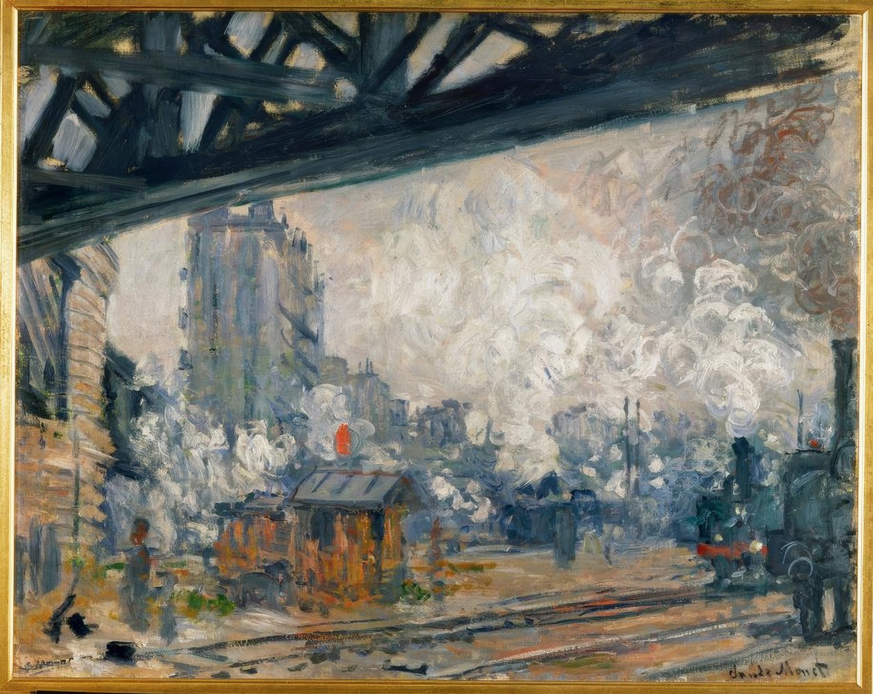 Gare Saint-Lazare, külső kilátás alkotó: Claude Monet