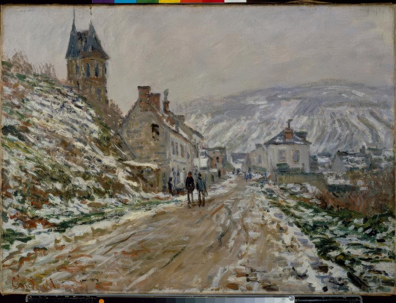 Út Vétheuilba, tél alkotó: Claude Monet
