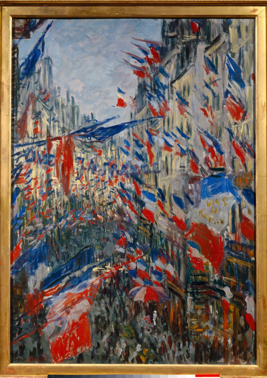 La Rue Saint-Denis (Saint Denis) Párizsban, 1878. június 30-i ünnep. Claude Monet festménye (1840-1926) alkotó: Claude Monet