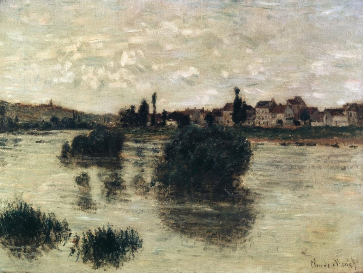A Szajna Lavacourtban alkotó: Claude Monet