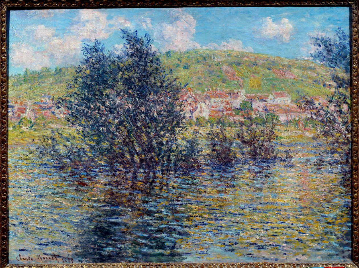 La Seine a Vetheuil, naphatás eső után. Claude Monet festménye (1840-1926) alkotó: Claude Monet