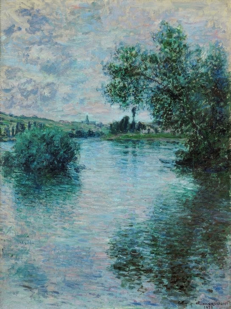 A Szajna Vétheuilnál alkotó: Claude Monet