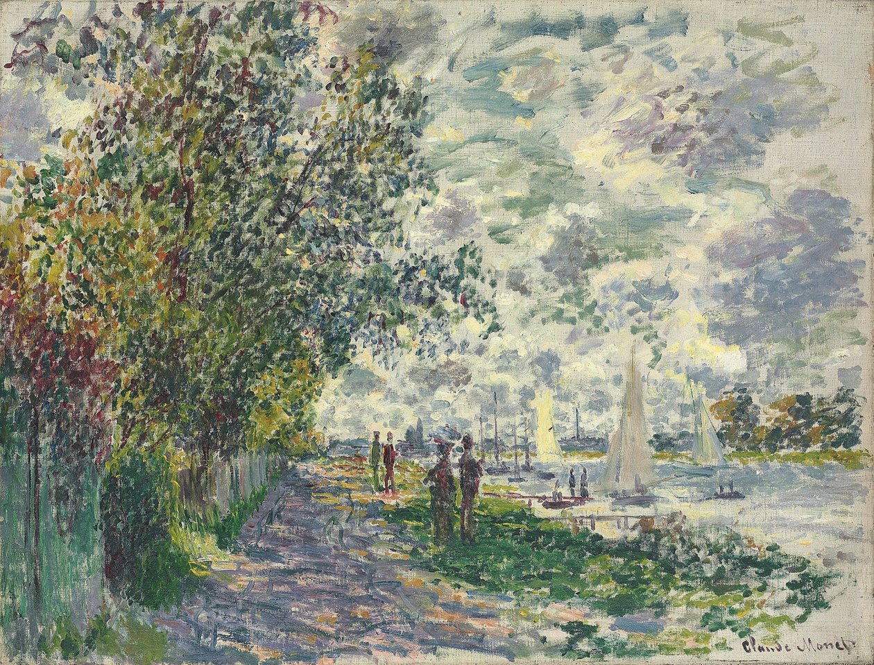Petit-Gennevilliers bankja, 1875 alkotó: Claude Monet