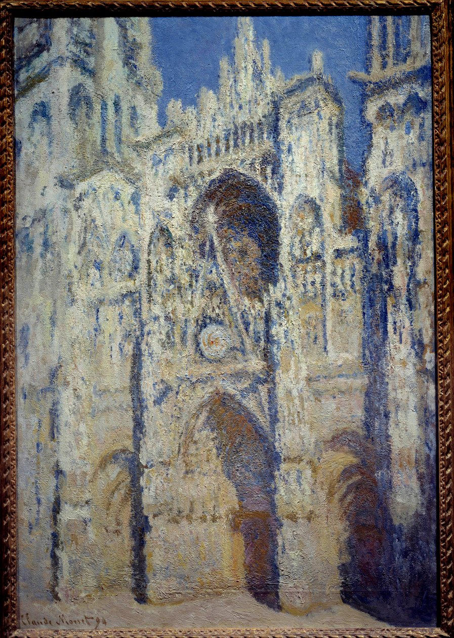 La cathedrale de Rouen, le portal et la tower Saint Romain, plein soleil harmony bleu et gold Claude Monet festménye (1840-1926) 1893 V. 1,07 x 0,73 m Párizs, Muse d