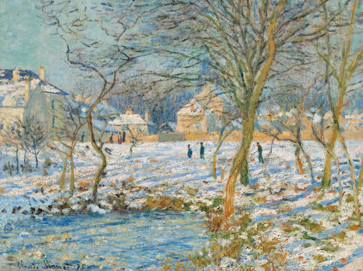 A tó, hó hatás alkotó: Claude Monet