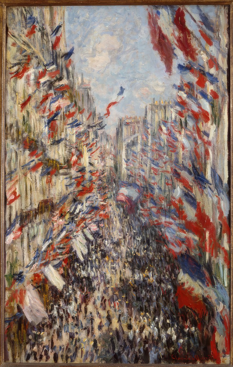 Rue Montorgeuil, Párizsban. 1878. június 30-i ünnep alkotó: Claude Monet