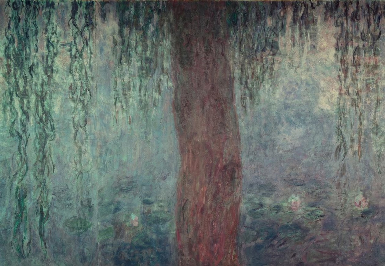 A tavirózsa tavacska fűzfákkal, Le Matin aus fűzekkel alkotó: Claude Monet