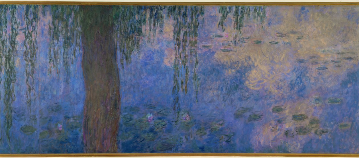 A tavirózsa tavacska fűzfákkal, Le Matin aus fűzekkel alkotó: Claude Monet