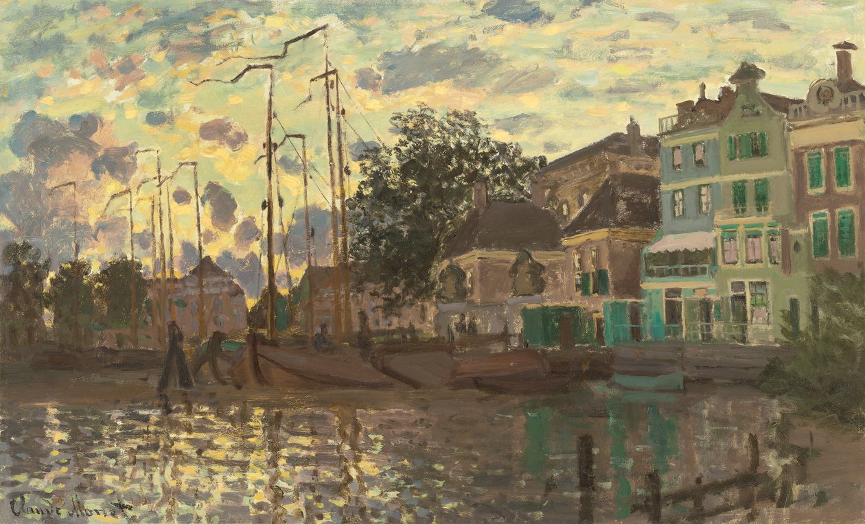 A gát Zaandamban, este alkotó: Claude Monet