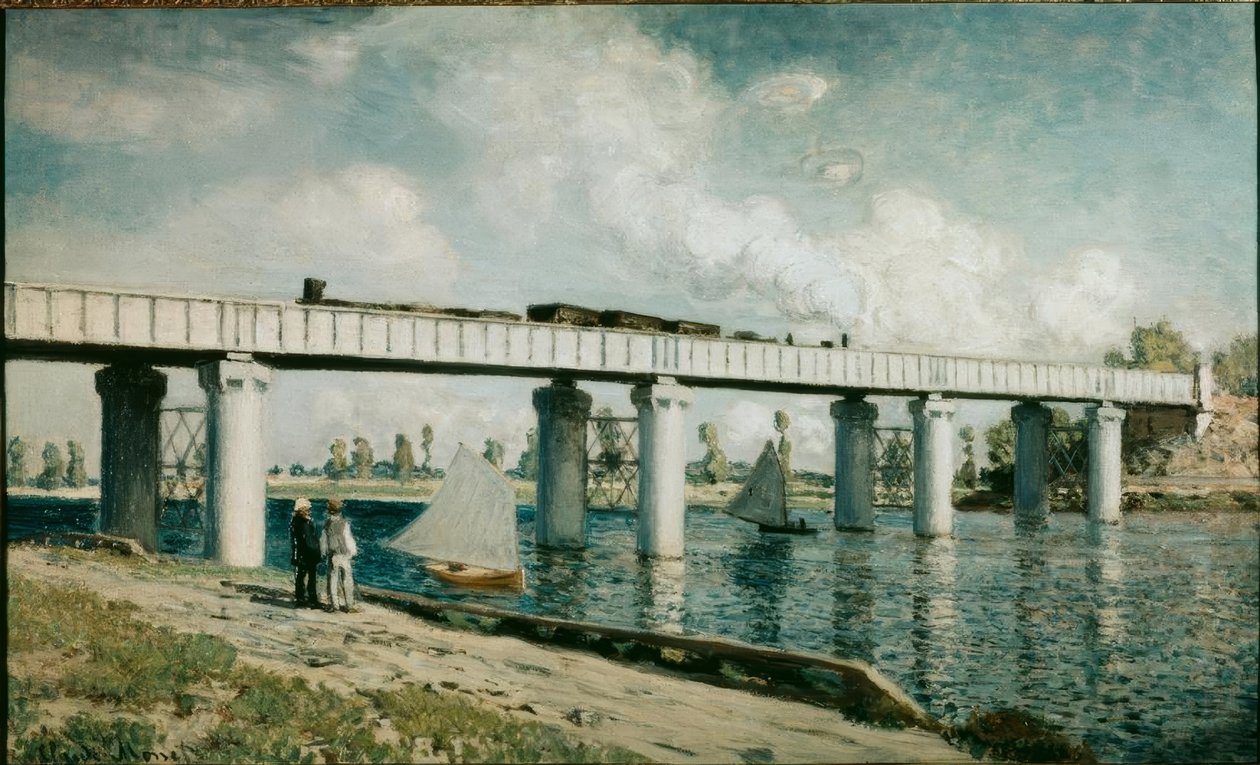 A vasúti híd Argenteuil-ban alkotó: Claude Monet