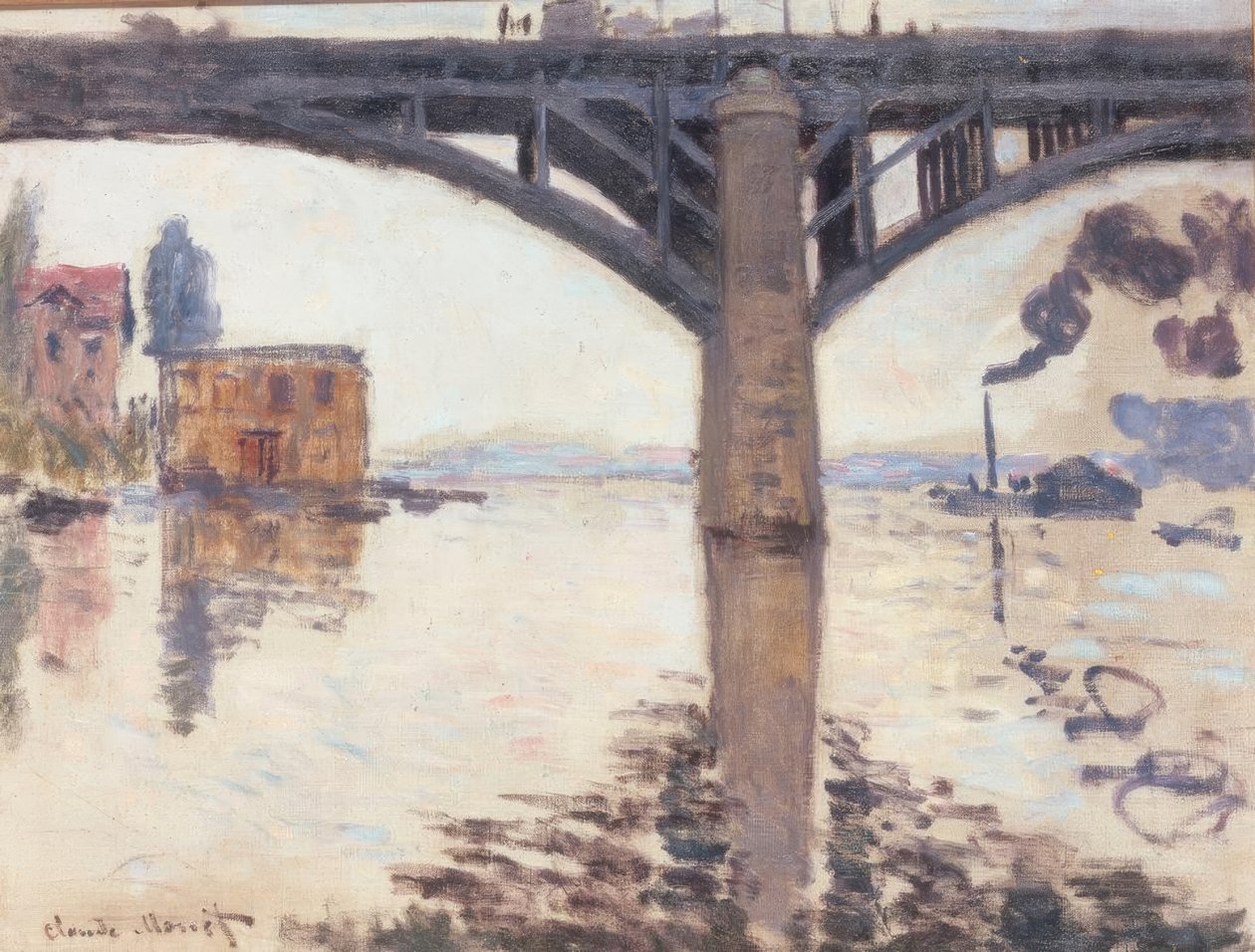 Az Argenteuil közúti híd alkotó: Claude Monet