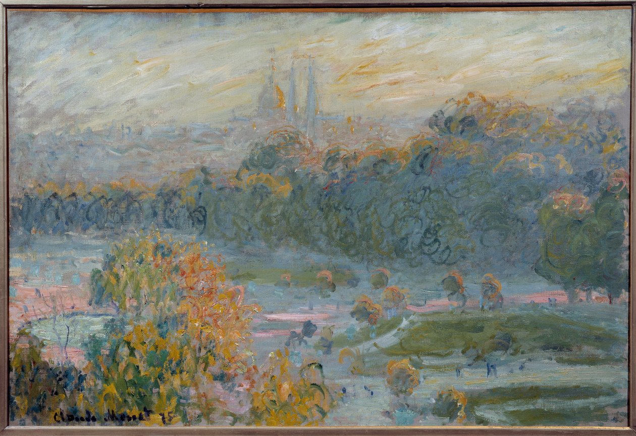 Claude Monet (1840-1926) Tuileries-kert festménye 1875 V. 0,5x0,75 m Párizs, Musee d
