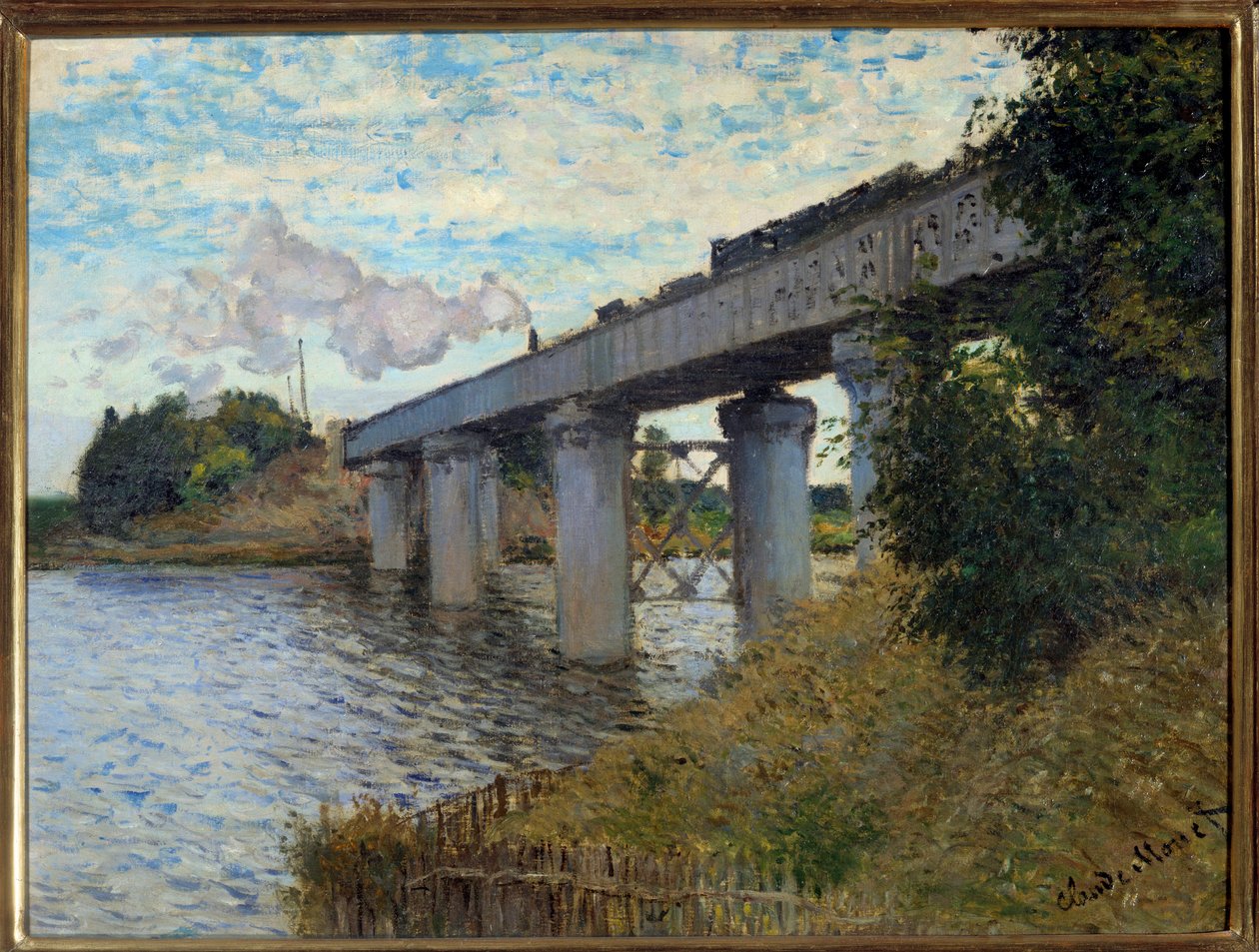 A vasúti híd Argenteuilban Claude Monet festménye (1840-1926) 1873 V. 0,55x0,72 m Párizs, Musee d