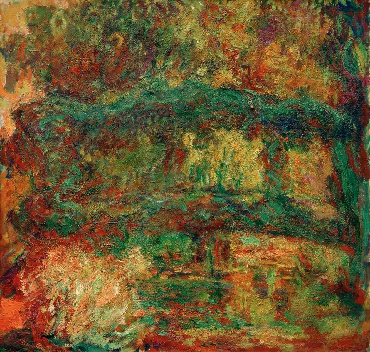 A japán híd (Vízililiomok, a japán híd) alkotó: Claude Monet