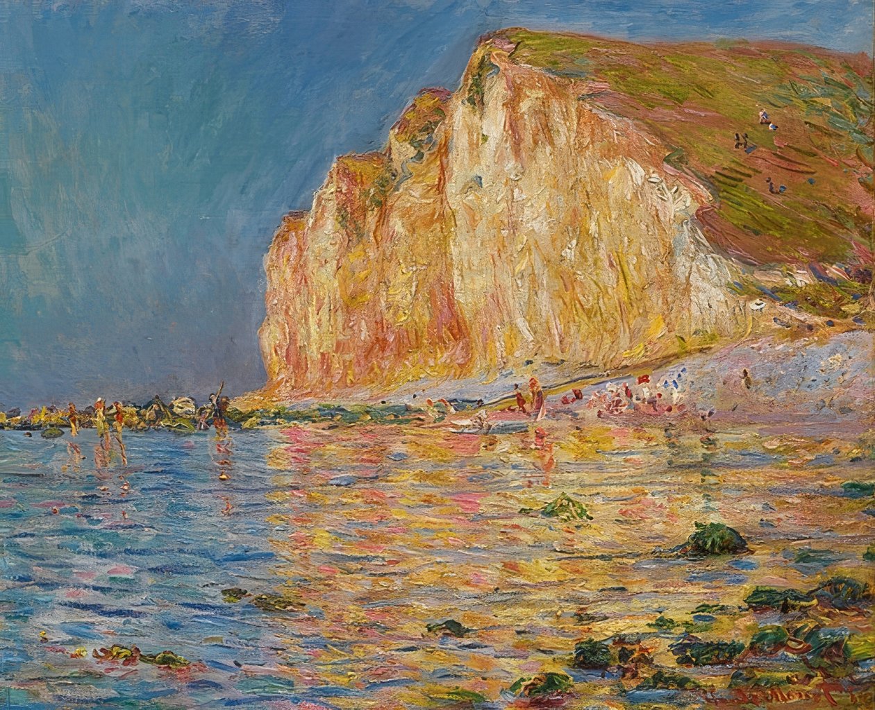 Les Petites-Dalles bei Ebbe. 1884 alkotó: Claude Monet