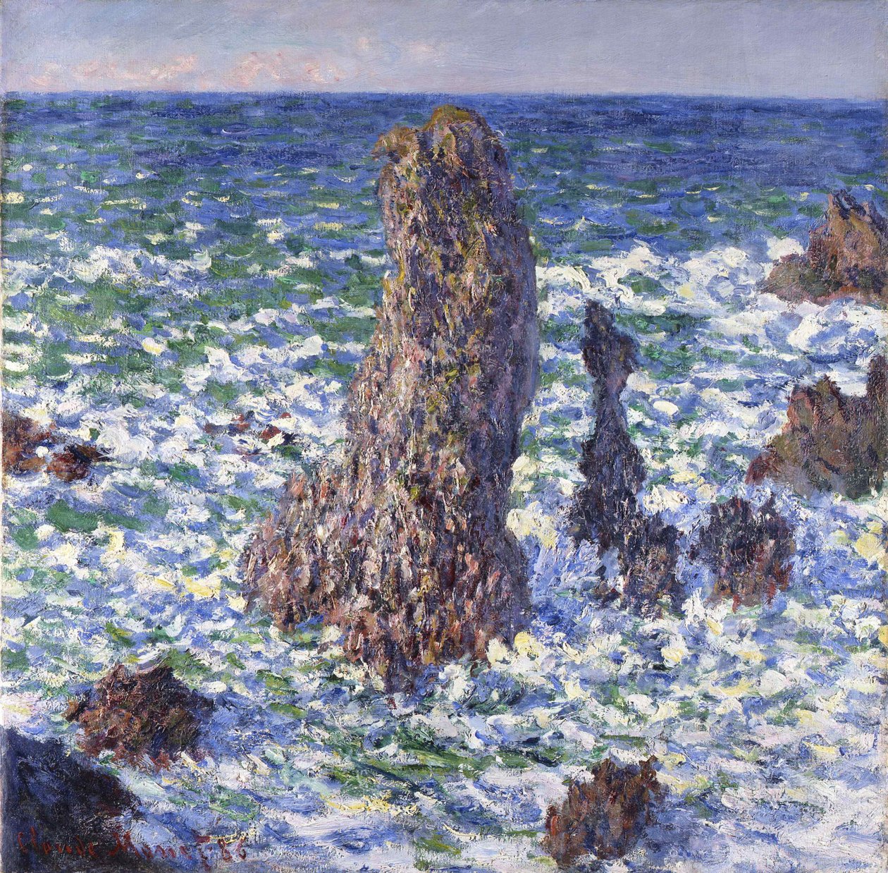 Port-Coton piramisai, naphatás, 1886. alkotó: Claude Monet