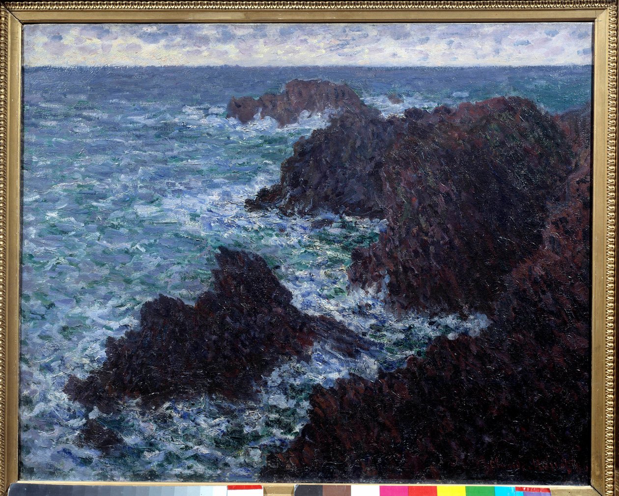 Belle Ile sziklái (Belle-Ile), a vad partvidék Claude Monet festménye (1840-1926) 19. század V. 0,65x0,81 m. Párizs, Musee d