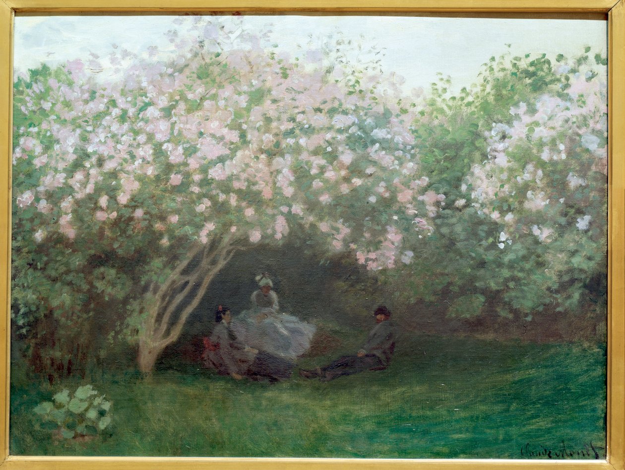 Lila, szürke időjárás (vagy A többi az orgona alatt)- olaj, vászon alkotó: Claude Monet