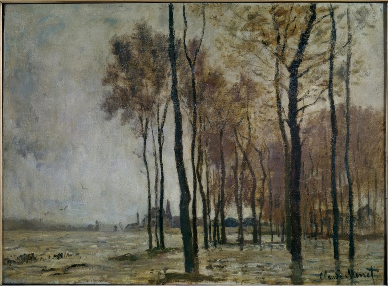 Az árvíz Argenteuilban alkotó: Claude Monet