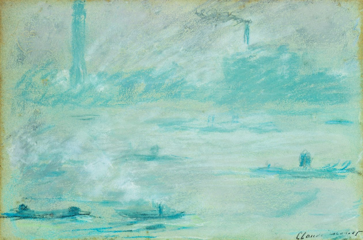 London, Hajók a Temzén; London, Hajók a Temzén, 1901 alkotó: Claude Monet