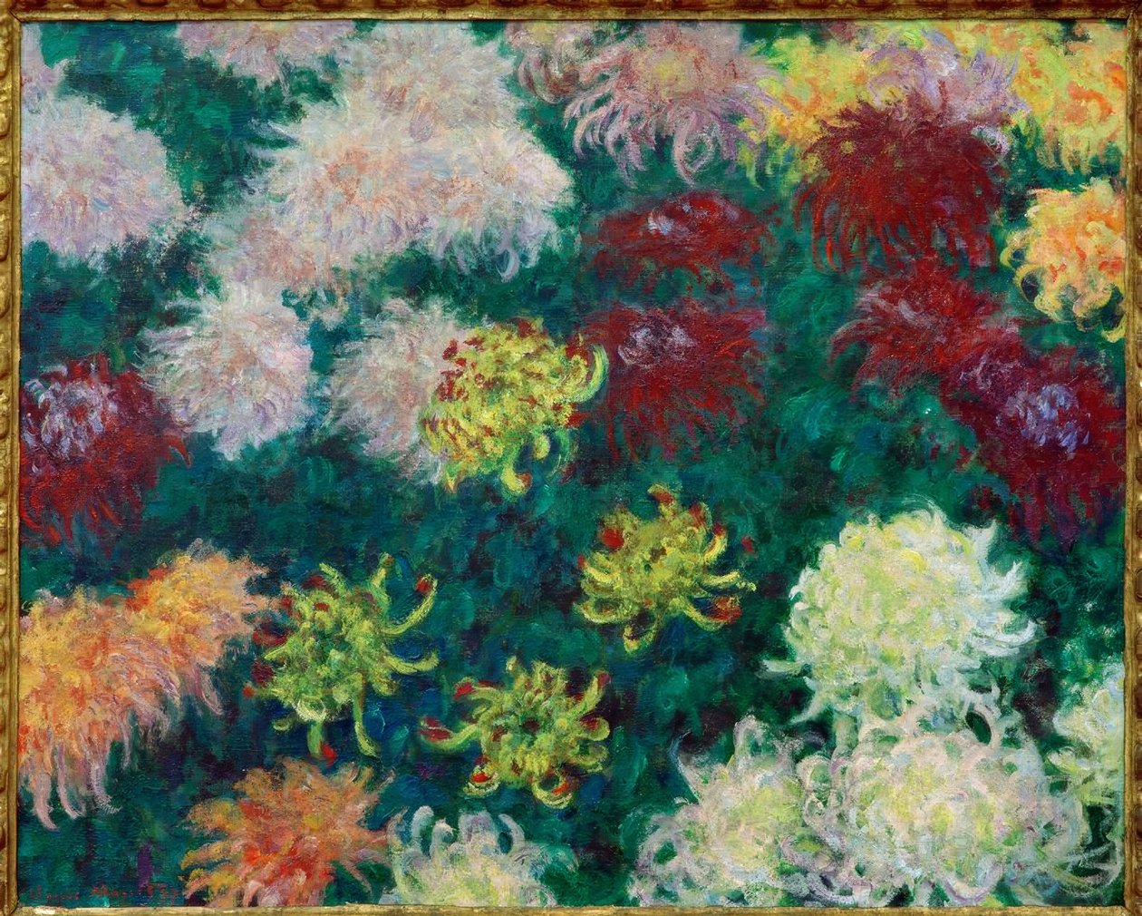 Krizantém ágy alkotó: Claude Monet